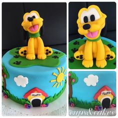 Pluto temática de fiesta infantil cake 